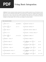 Comprehensive Integration Cheat Sheet | PDF