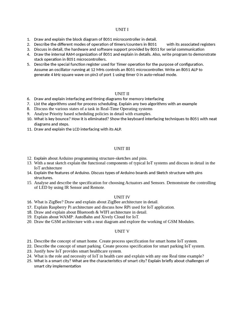 8051 Microcontroller and IoT Systems Guide | PDF | Internet Of Things ...
