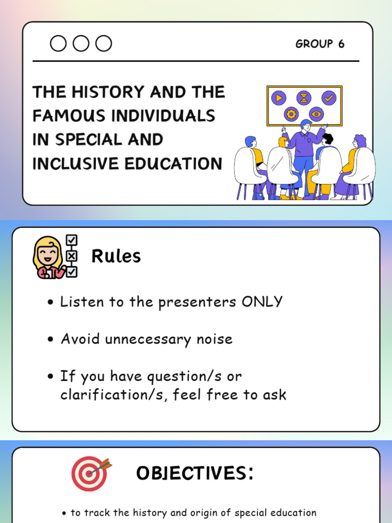 History of Special Education Timeline | PDF | Inclusion (Education ...