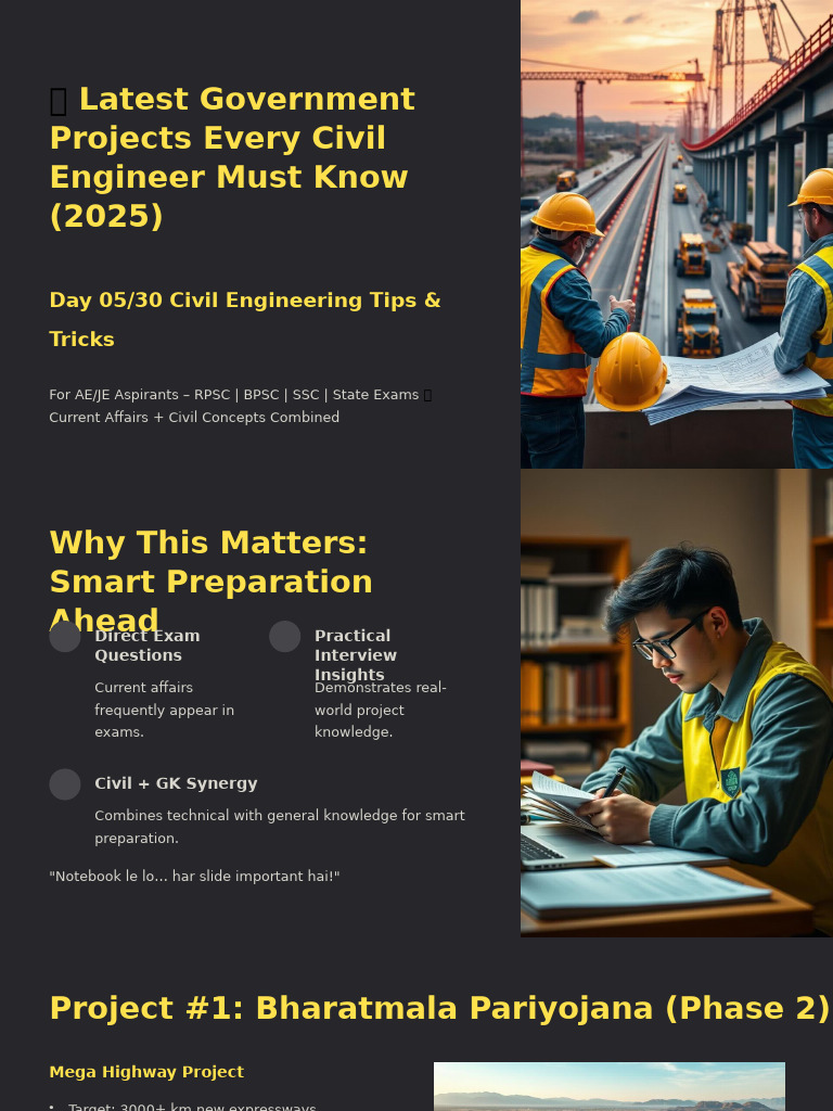 Essential Government Projects for Civil Engineers | PDF | Transport ...