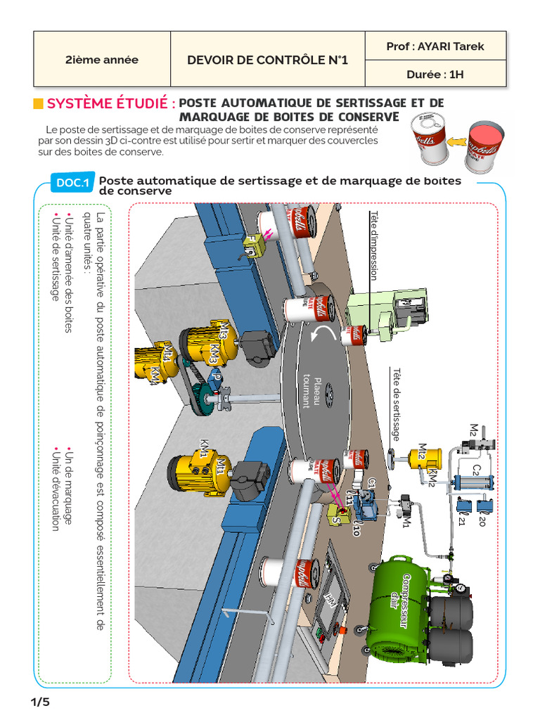 Poste automatique de sertissage et marquage | PDF | Automate ...
