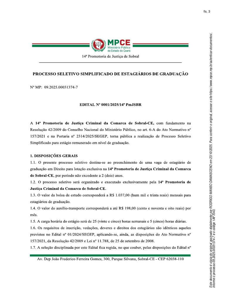 Documento Assinado Digitalmente por Rodrigo Manso Damasceno | PDF