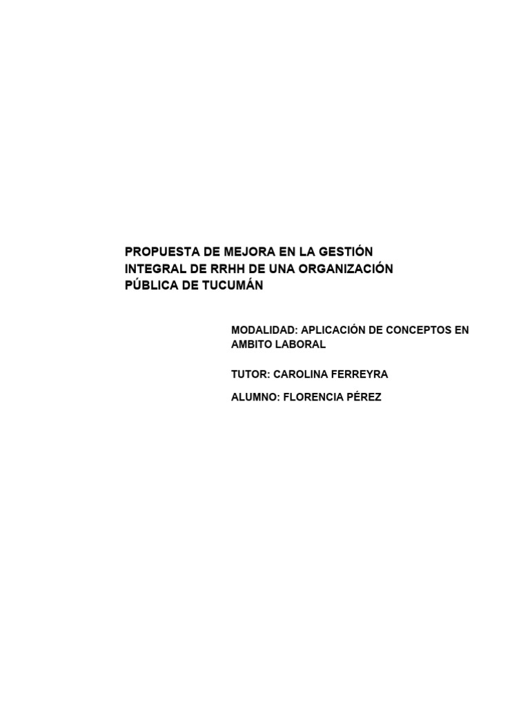 Mejora en Gestión de RRHH en Tucumán | PDF | Gestión de recursos ...