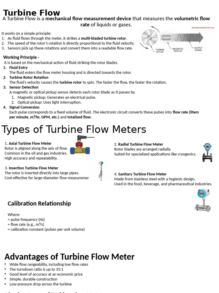 Turbine Flow | PDF | Flow Measurement | Turbine