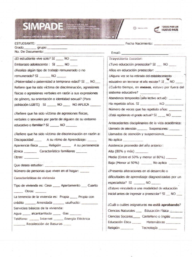 Hoja Simpade 2024 | PDF