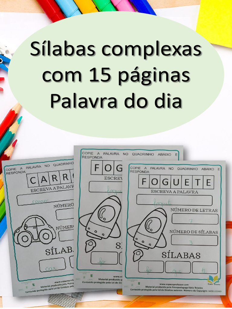 Atividades de Sílabas Complexas | PDF