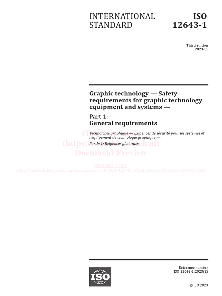 ISO 12643-1:2023 Graphic Safety Standards | PDF