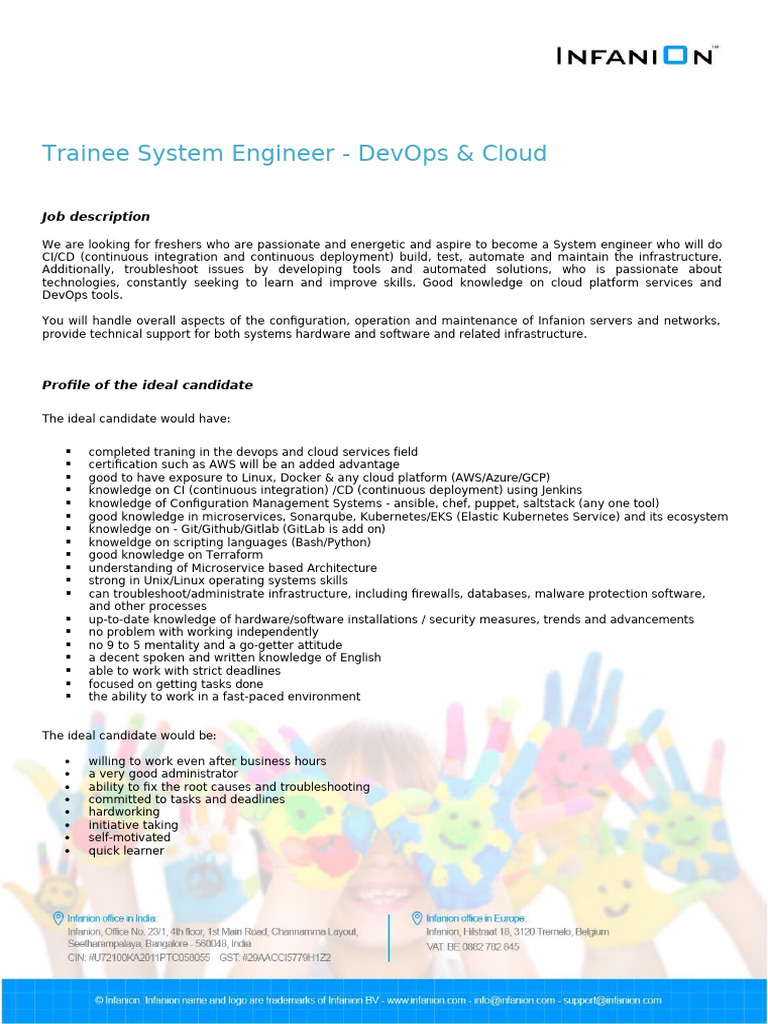Trainee System Engineer - DevOps Role | PDF | Cloud Computing | Systems ...