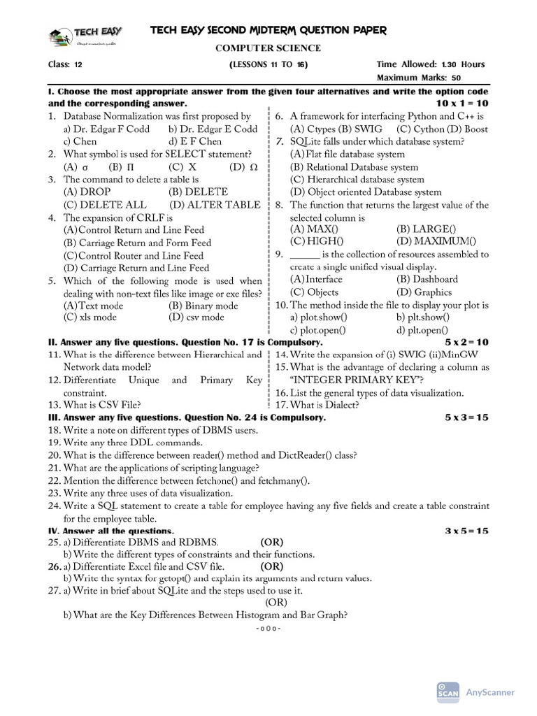 Second Midterm QnPapers | PDF