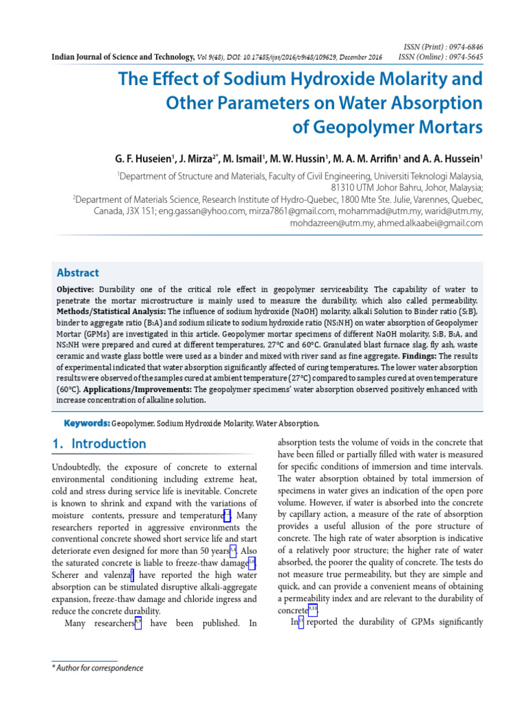GhasanFahim109629 244437 1 PB | PDF | Sodium Hydroxide | Concrete