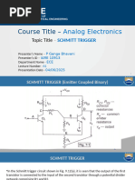 Schmitt Trigger Design and Analysis | PDF
