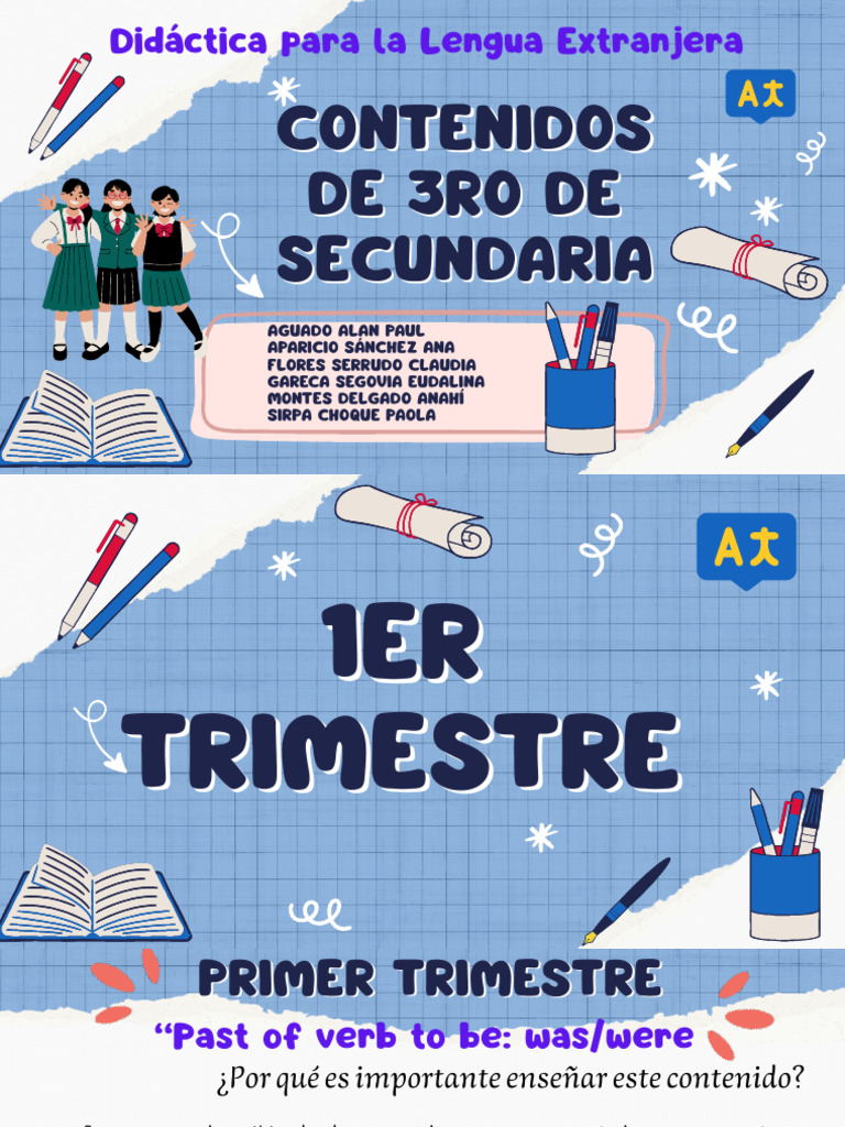 3ro de Secundaria - Contenidos 1er 2do y 3er Trimestre Lengua ...