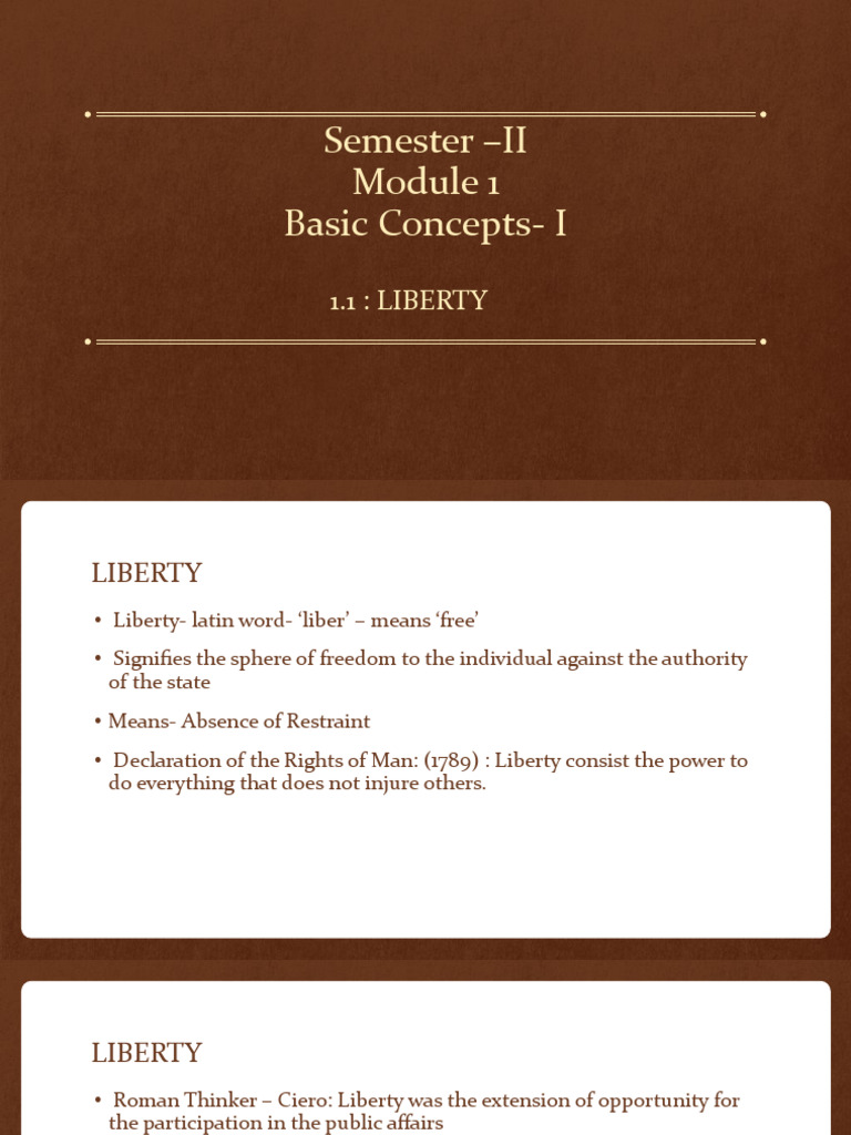 Understanding Liberty: Concepts and Types | PDF | Human Rights | Liberty