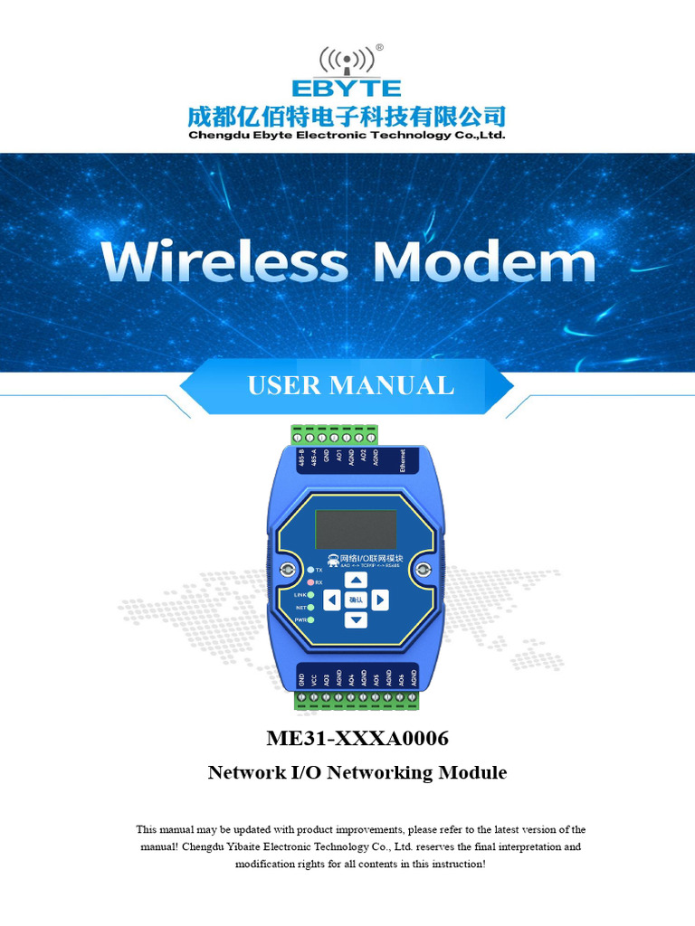 ME31-XXXA0006 Network I/O Module Guide | PDF | Ip Address | Port ...