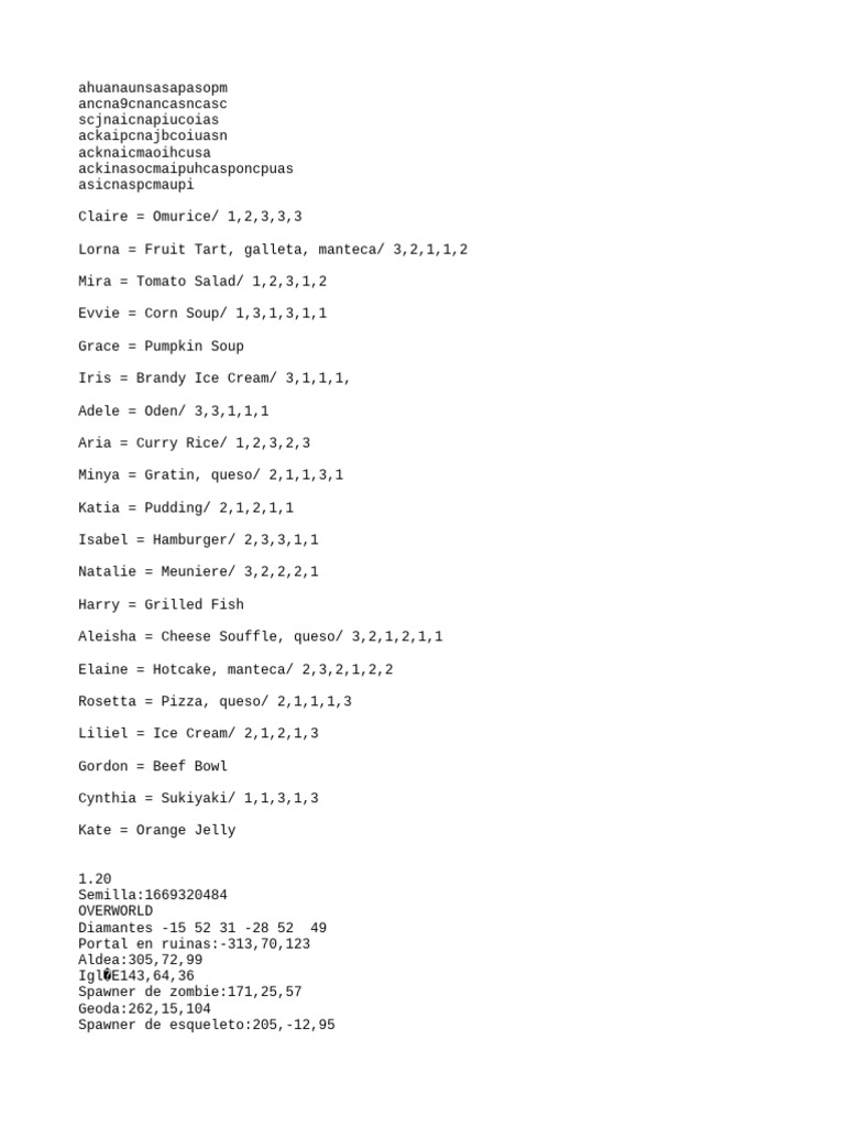 Minecraft Seed Coordinates Guide | PDF
