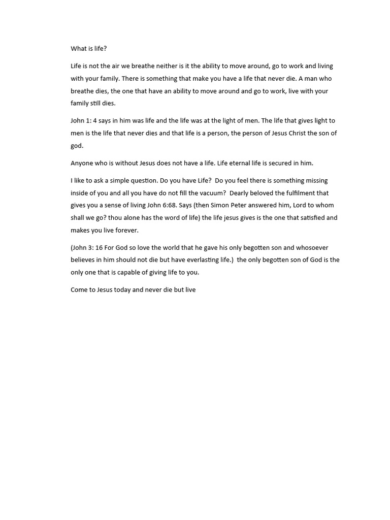 Understanding Eternal Life in Christ | PDF