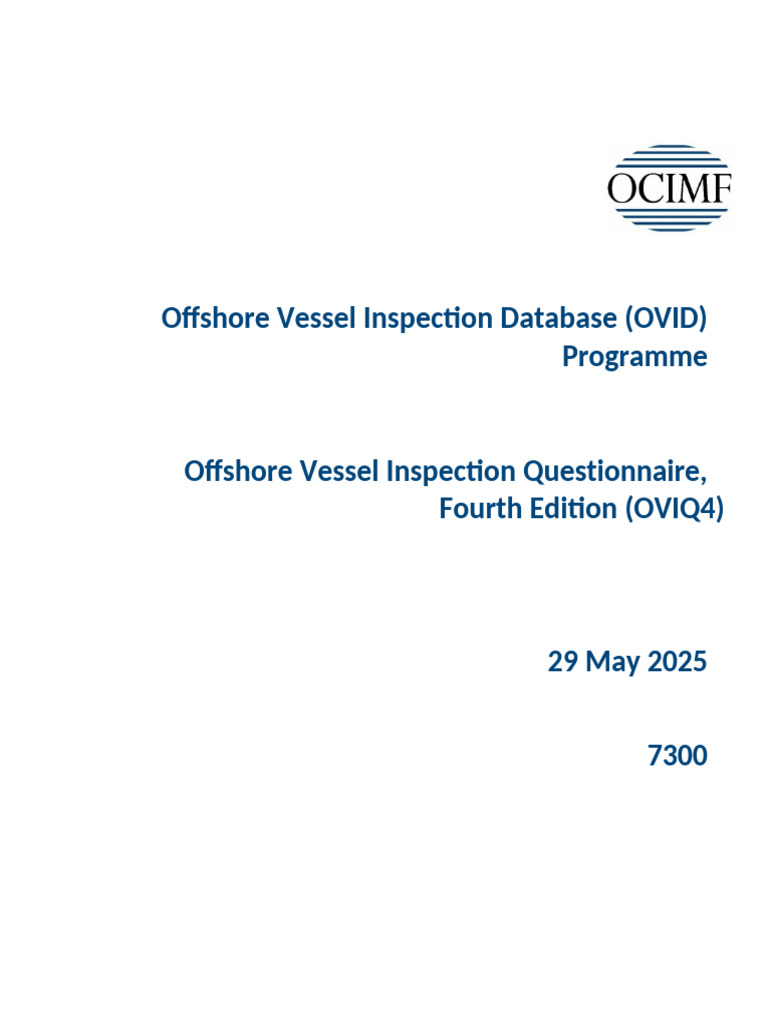 Offshore Vessel Inspection Guidelines | PDF | Ships