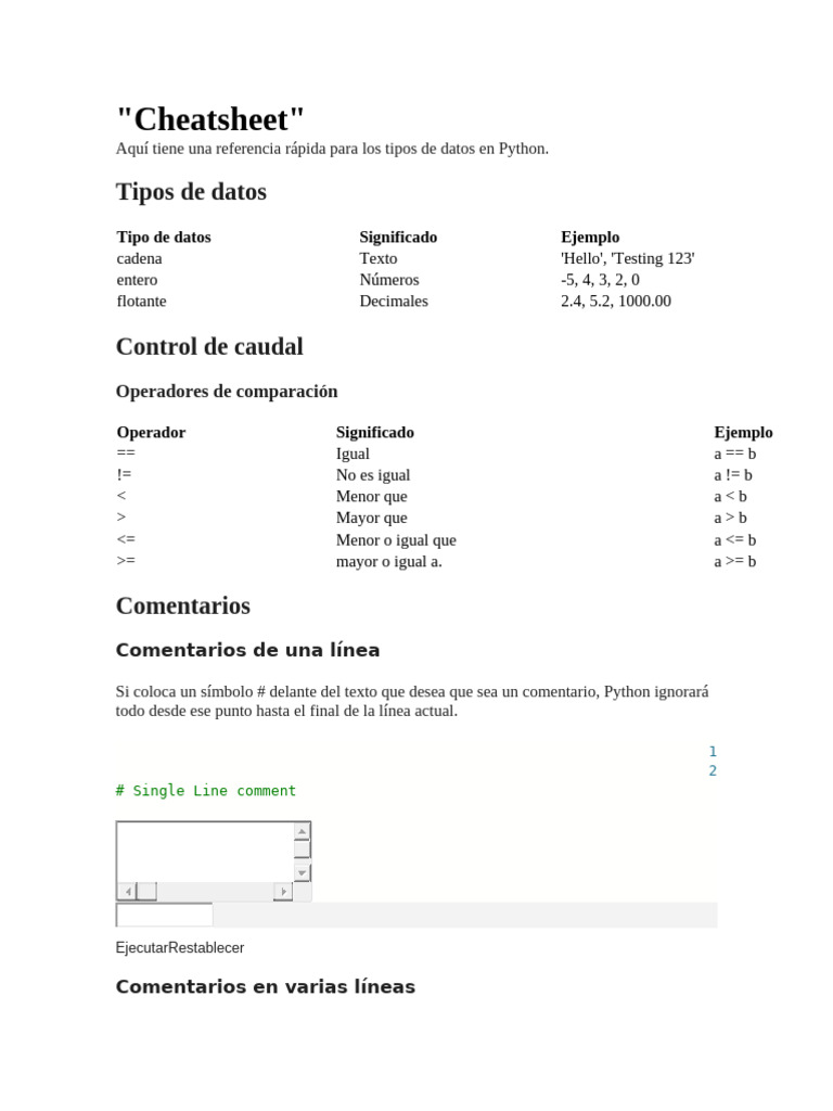 Tipos de Datos y Funciones en Python | PDF | Python (lenguaje de ...