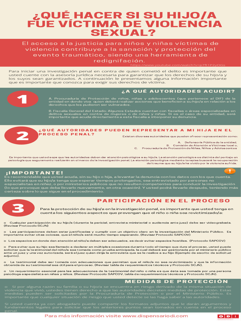 Guía para Denunciar Violencia Sexual Infantil | PDF | Sexo y la ley ...