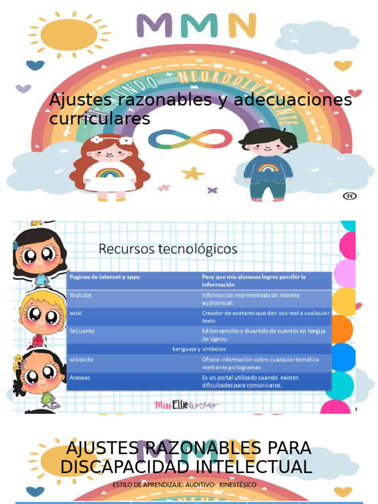 Ajustes Razonables y Adecuaciones Curriculares | PDF | Plan de estudios ...