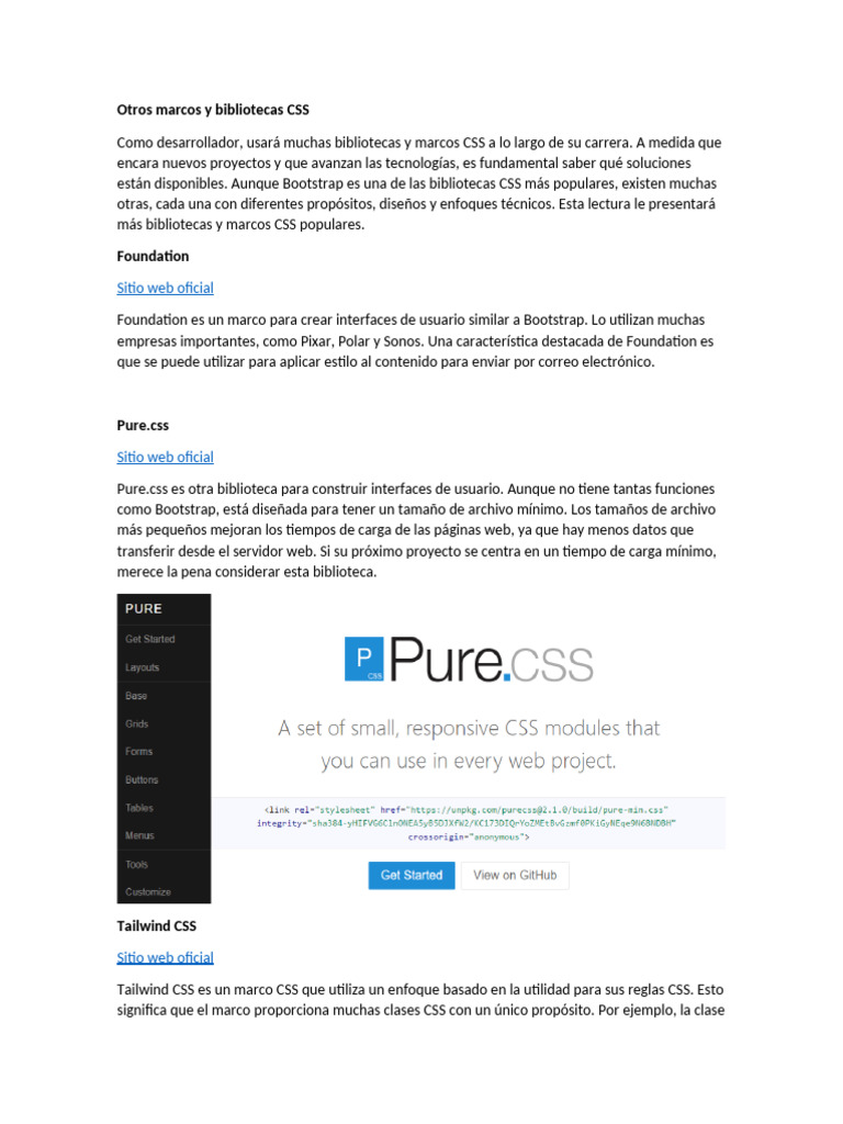 Bibliotecas CSS Populares para Desarrolladores | PDF | Bootstrap (marco ...