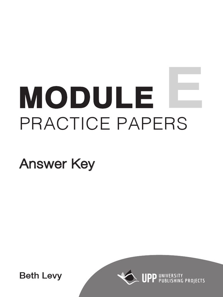 Module E Practice Papers - Purple Book - Answer Ke - 240515 - 143737 ...