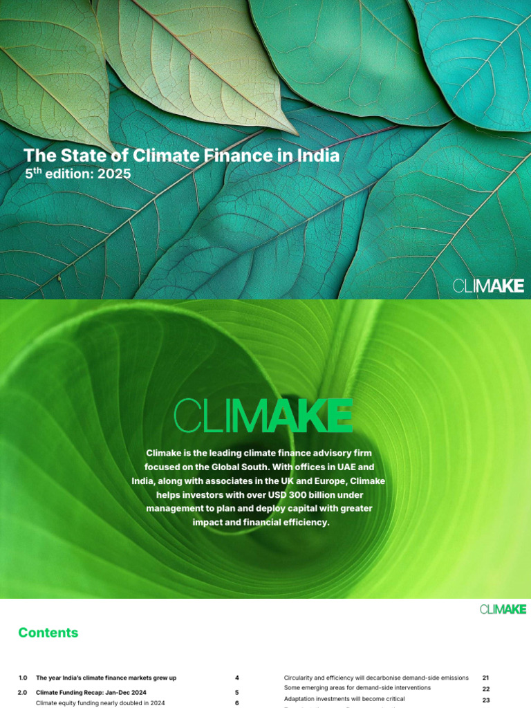 Climate Finance Growth in India 2025 | PDF | Climate Change Mitigation ...