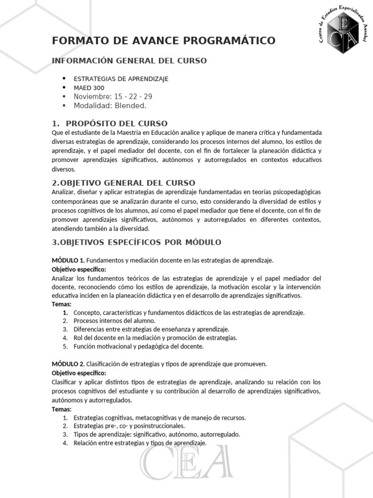 Estrategias de Aprendizaje en Educación | PDF | Aprendizaje | Maestros