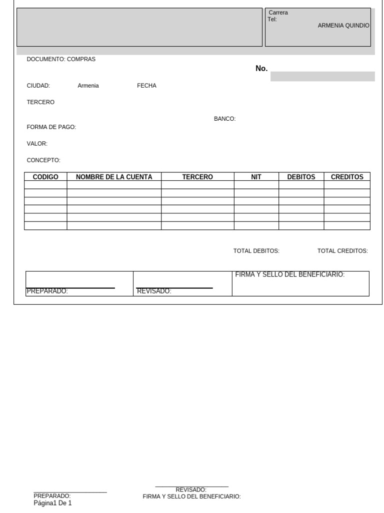 Documento Contable Compra | PDF
