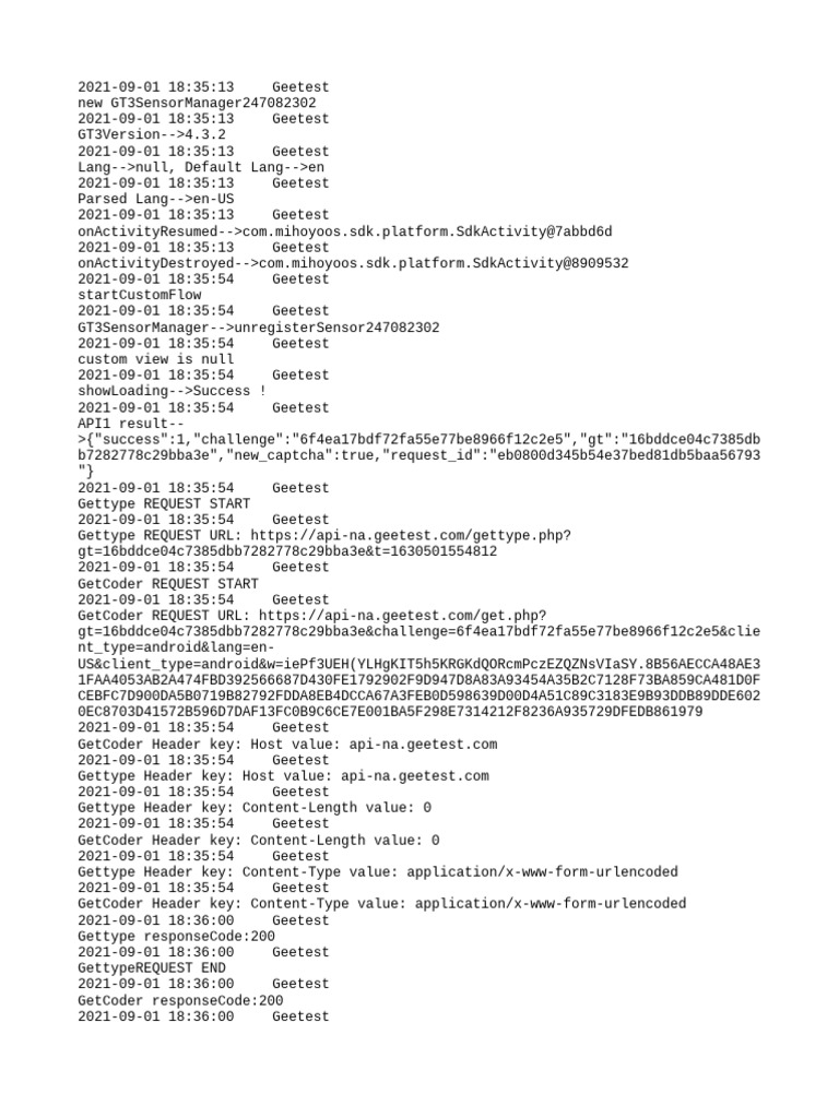 Geetest API Interaction Log | PDF | Ajax (Programming) | Http Cookie