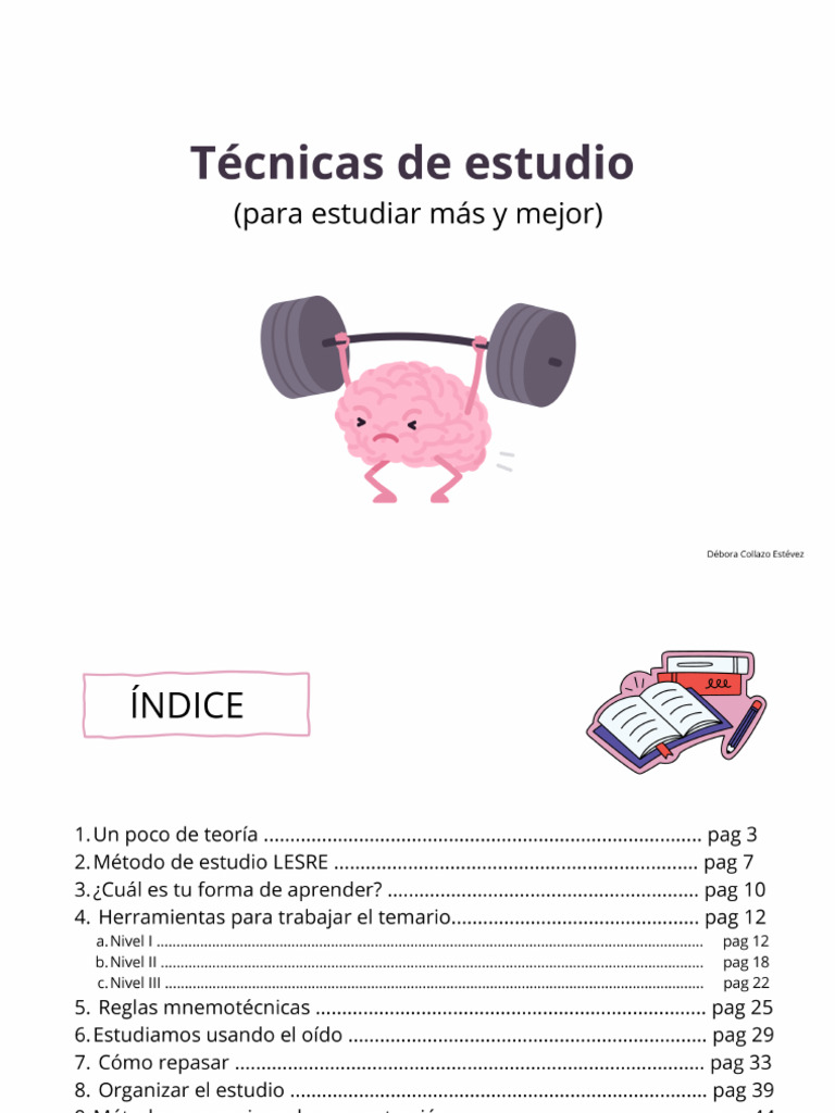 Técnicas de Estudio (Para Estudiar Más y Mejor) | PDF