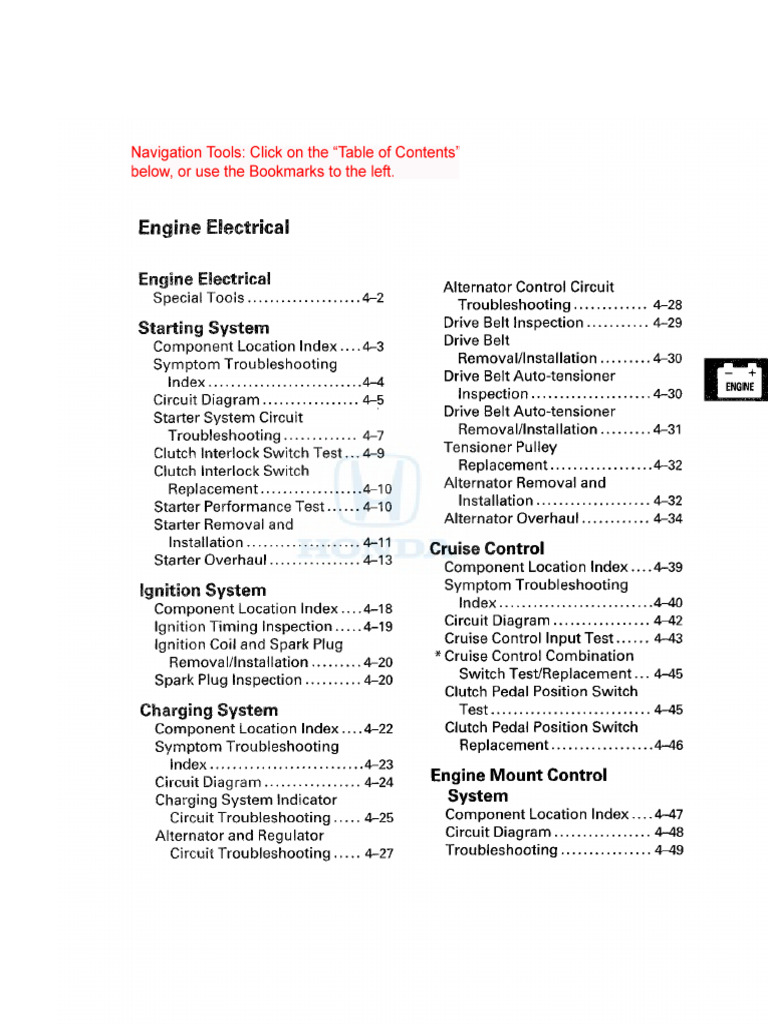 Engine Electrical System Troubleshooting Guide | PDF | Machines ...