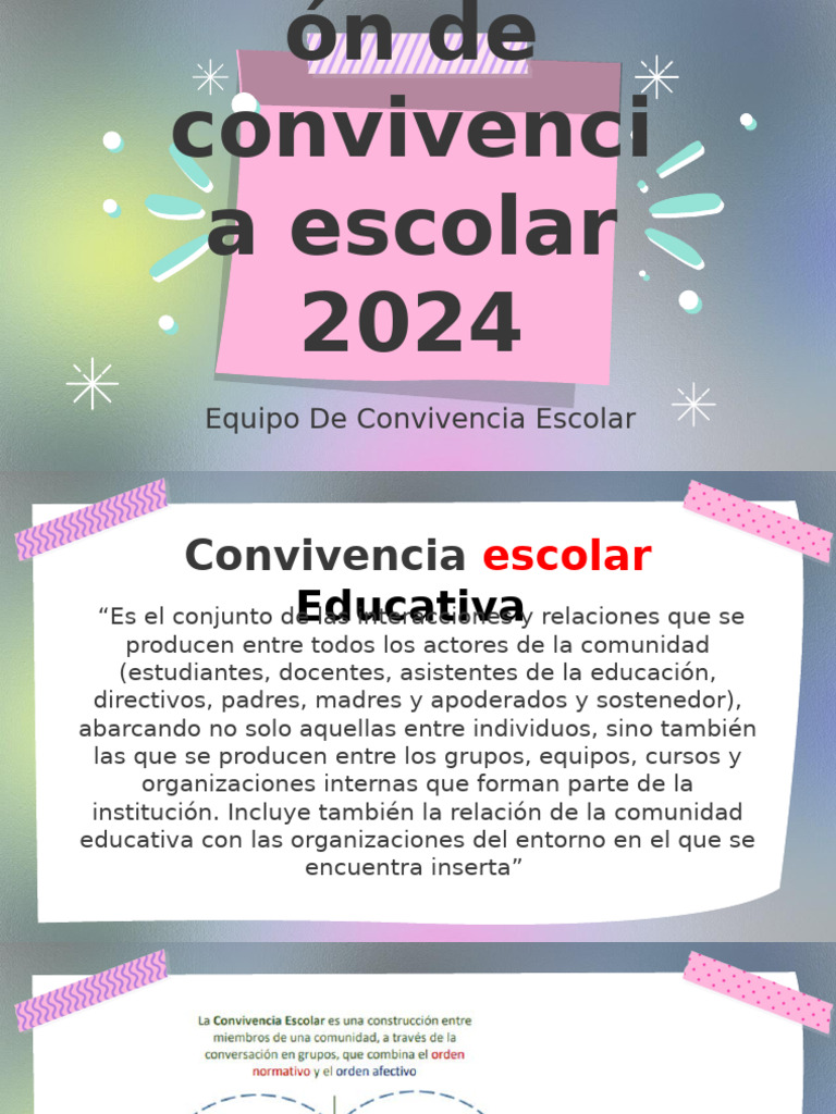 Mejora de la Convivencia Escolar 2024 | PDF | Comunicación | Aprendizaje