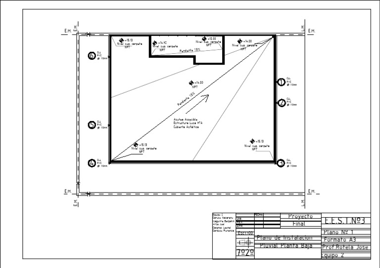 35-Plano de Instalacion Pluvial Techo-Modelo | PDF