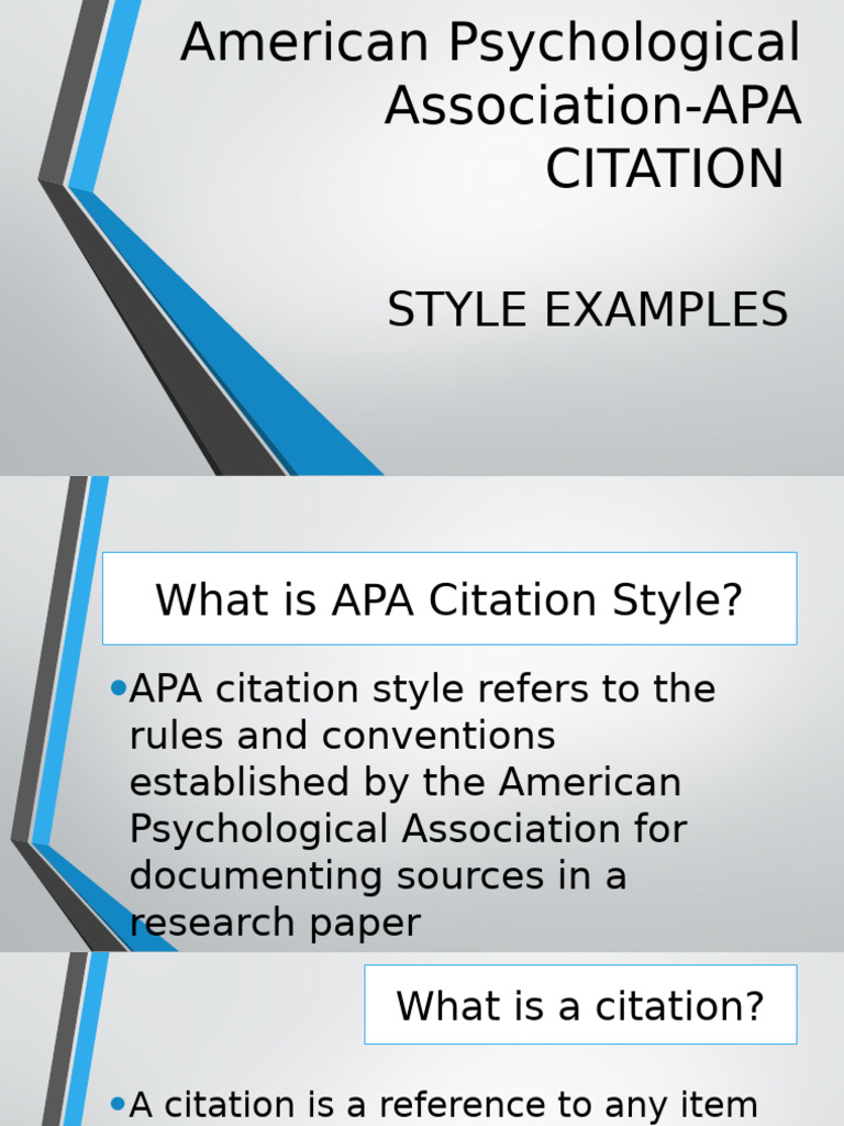 APA Citation Style Guide Examples | PDF | Publishing