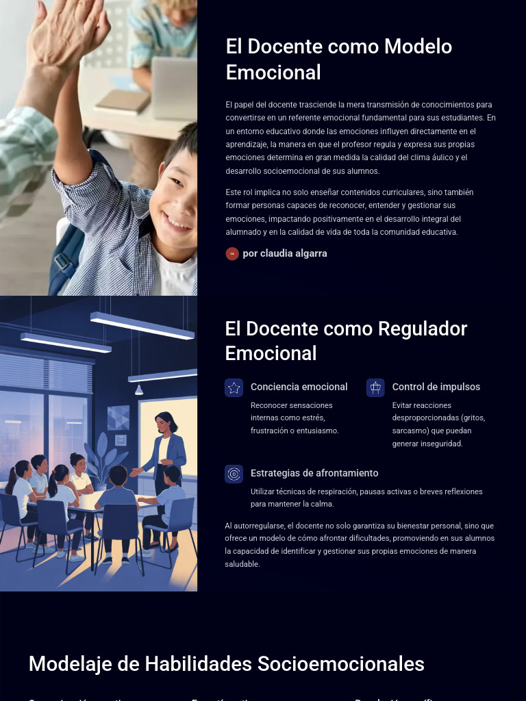 Docente: Modelo Emocional en el Aula | PDF | Las emociones | Salón de ...