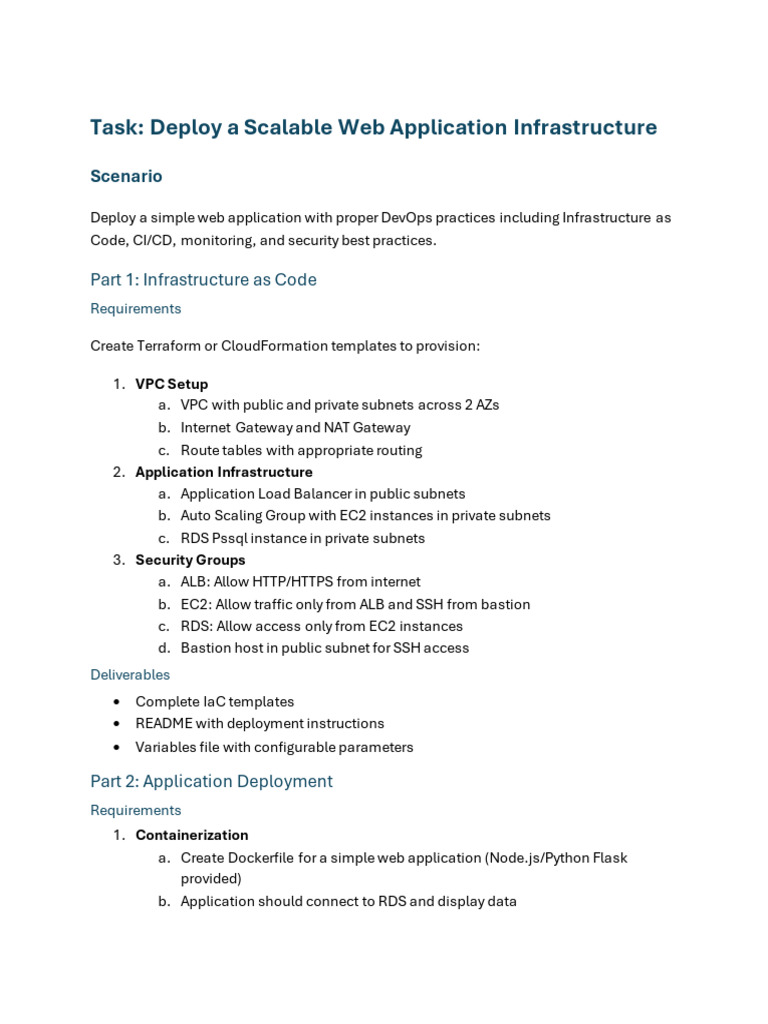Scalable Web App Deployment Guide | PDF | Amazon Web Services | Computing