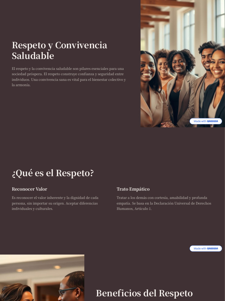Fomentando Respeto y Convivencia Saludable | PDF | Inclusión (Educación ...