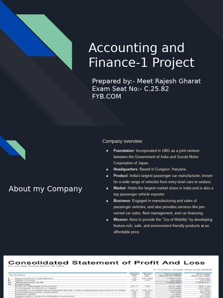 Meet AFM Project Assignment | PDF