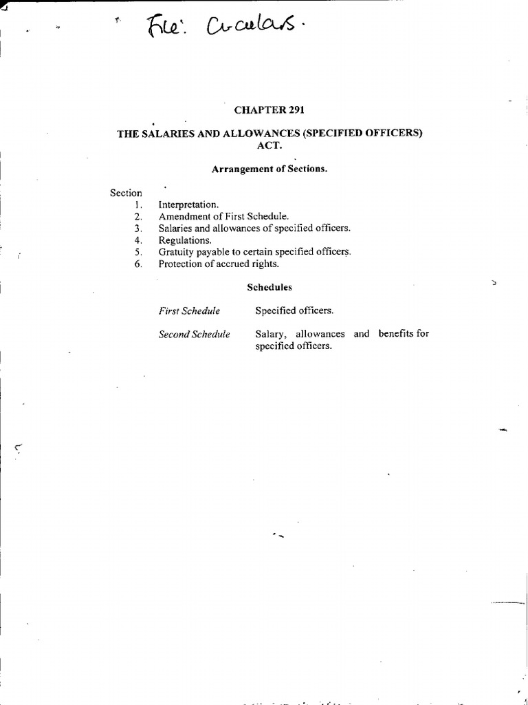 Act Sal and Allw For Specific Officers | PDF