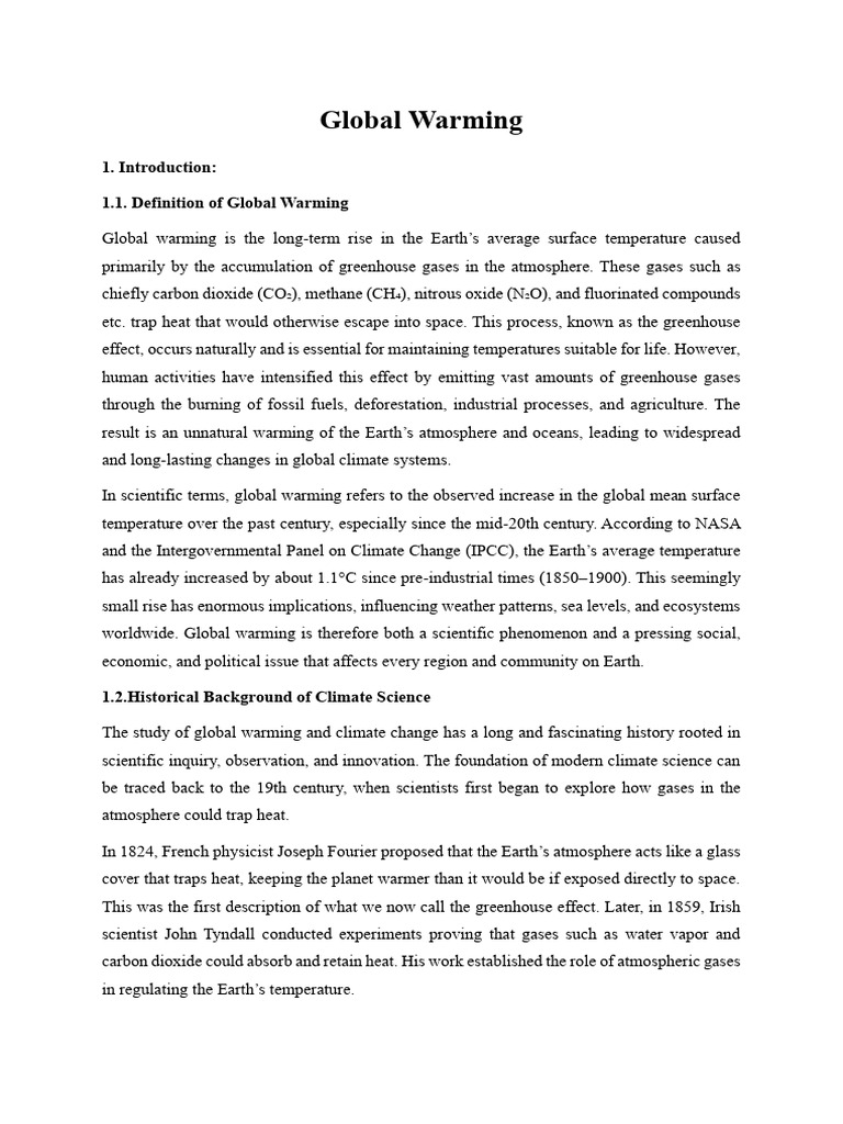 Global Warming | PDF | Climate Change | Greenhouse Effect