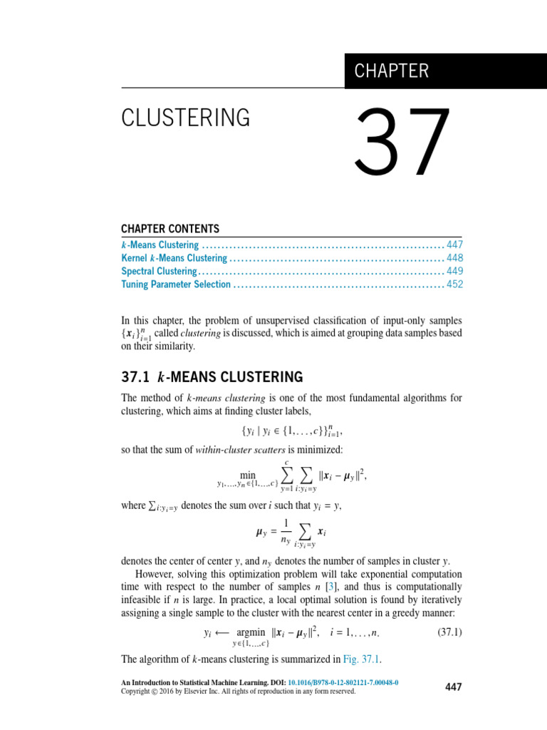 Clustering Techniques: k-Means to Spectral | PDF | Cluster Analysis ...