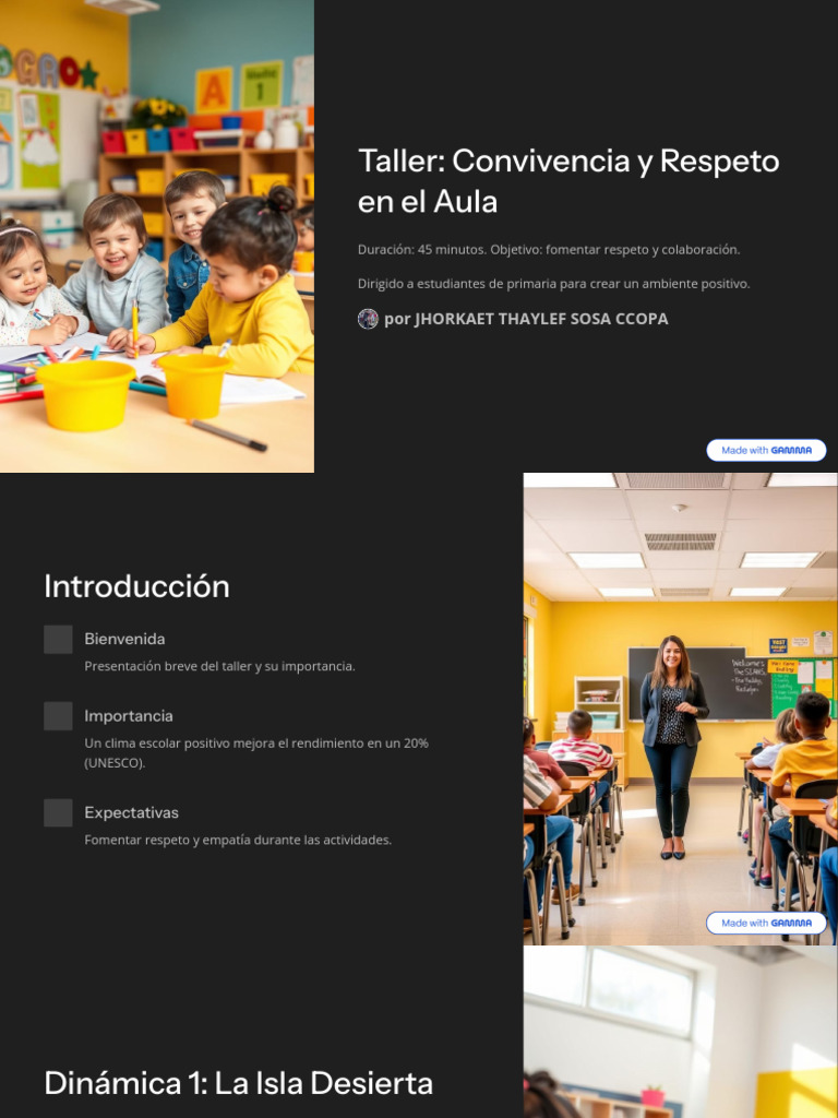 Taller Convivencia y Respeto en El Aula | PDF