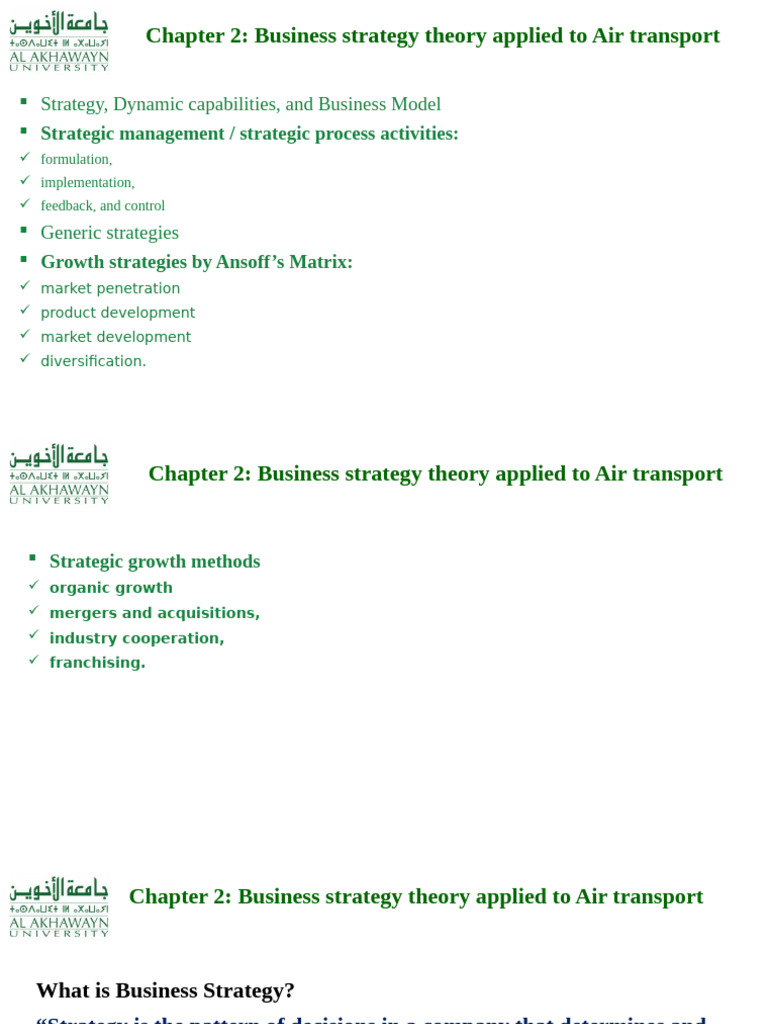 Business Strategy in Air Transport Analysis | PDF | Strategic ...