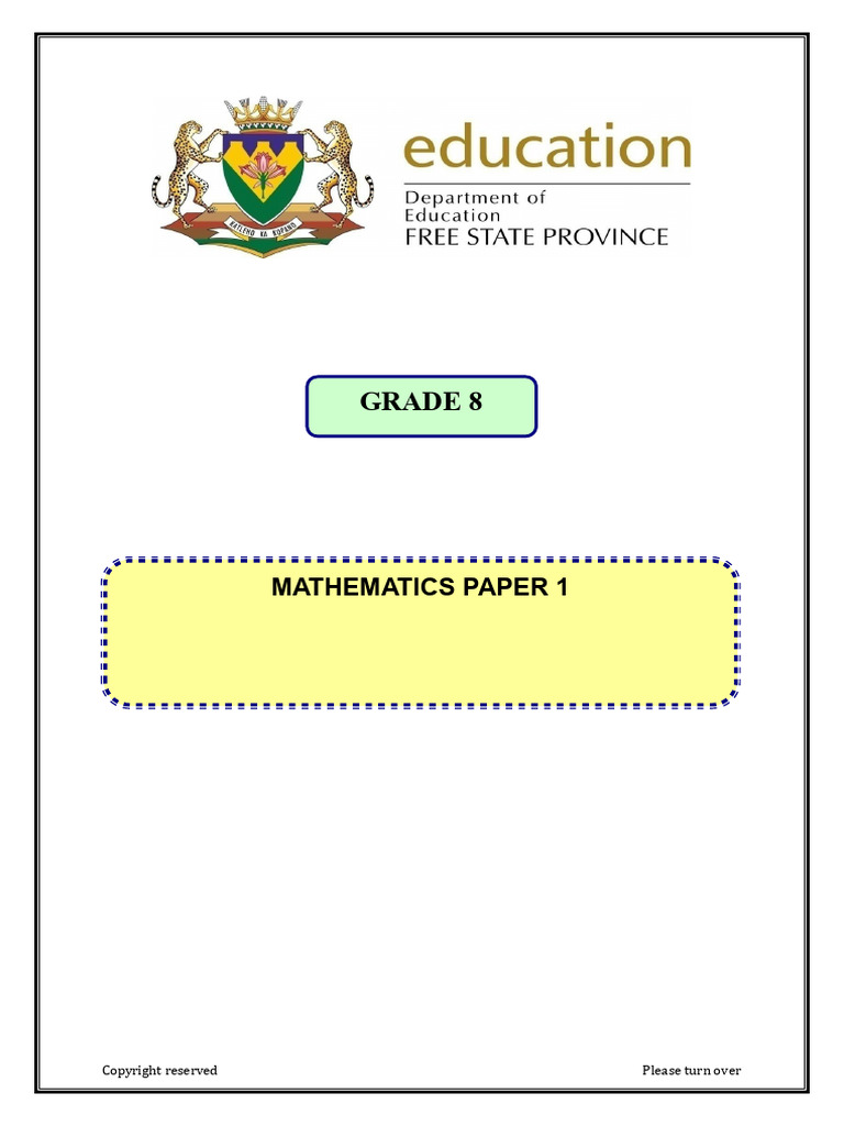 Grade 8 Math Mock Exam Guidelines | PDF | Accuracy And Precision ...