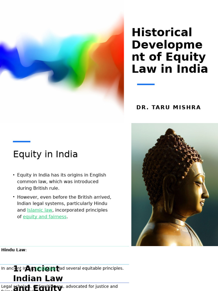 Evolution of Equity Law in India | PDF | Equity (Law) | Sharia