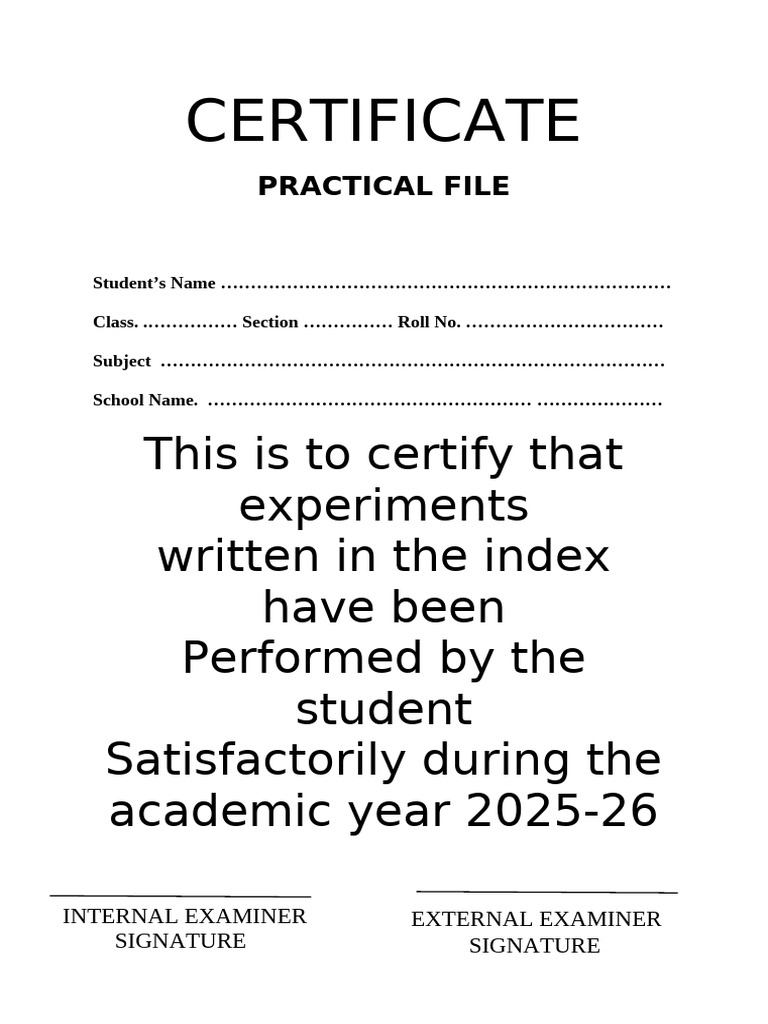 Practical File | PDF