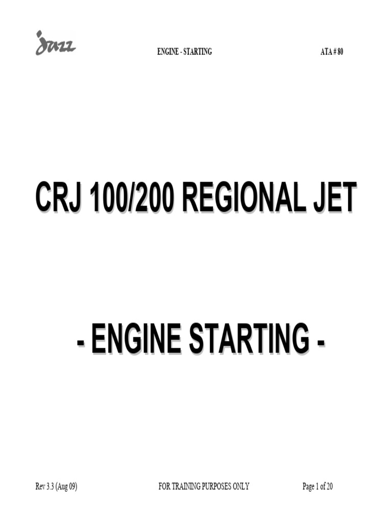 CRJ100.200_MTM_ATA_80_Rev_3 | PDF | Valve | Engines