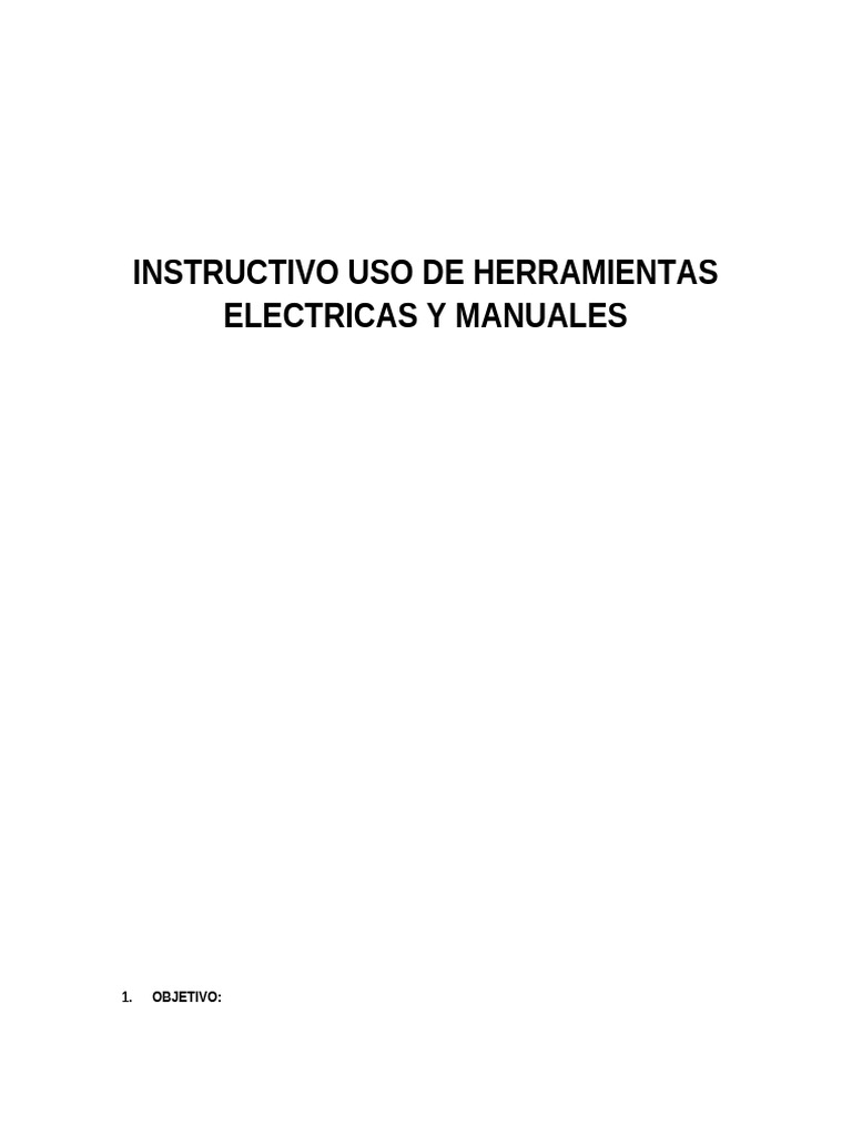 SIG INS 005 Instructivo de Uso de Herramientas | PDF | Tornillo ...