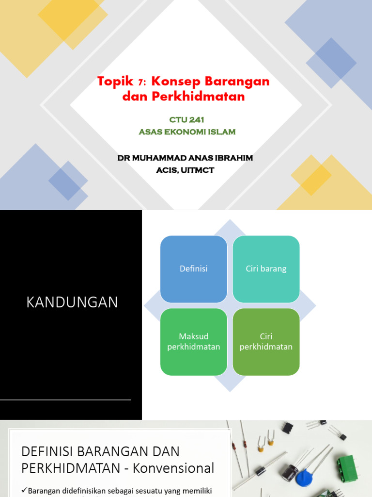 Bab 7 Konsep Barangan Dan Perkhidmatan | PDF